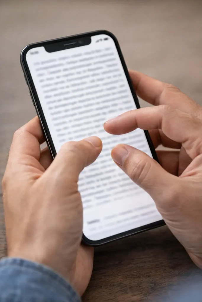 Problème ergonomie menu PDF restaurant - Expérience utilisateur mobile médiocre sur smartphone